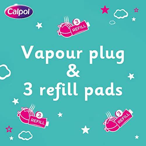 Calpol Vapour Plug Nightlight Lavender Chamomile 3+ Months (Orange Light) £4 @ Amazon