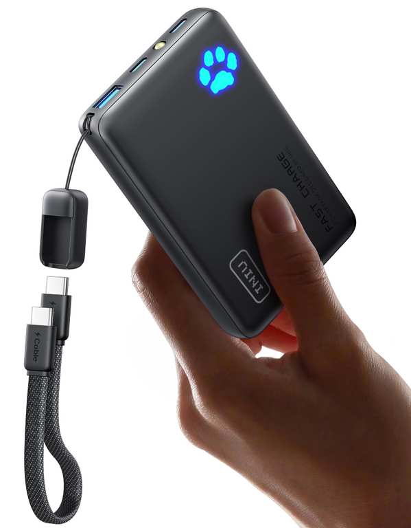 INIU 10000mAh 45W Fast Charging Power Bank - Discount at Checkout - Sold by SimpleLife LLC / FBA