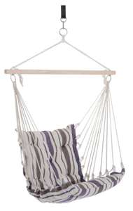 Outsunny Outdoor Hanging Rope Chair with Soft Padded Seat & Backrest