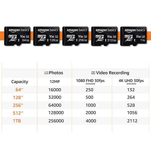 Amazon Basics 256GB microSDXC Memory Card w/ SD Adapter - A2, U3,100 MB/s - £15.67 / 128GB - £9.99 @ Amazon