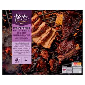 Sainsbury's Slow Cooked Hickory Smoked BBQ British Beef Sharing Platter, Taste the Difference 1.4kg Nectar Price (Equiv To £7.62 Per Kg)