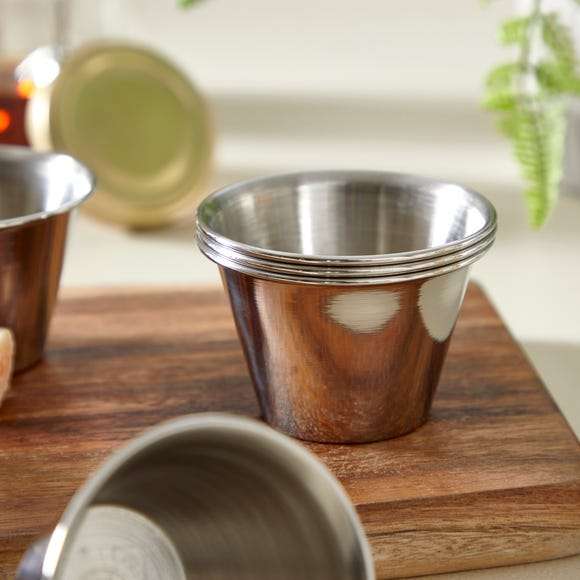 Pack of 6 Stainless Steel Sauce Cups - £1 (Free Click and Collect) @ Dunelm