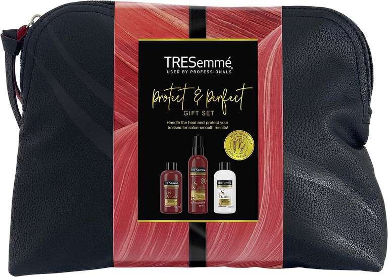 TRESemmé Protect & Perfect Gift Set styling bag with a heat-resistant panel gifts for women 3 piece