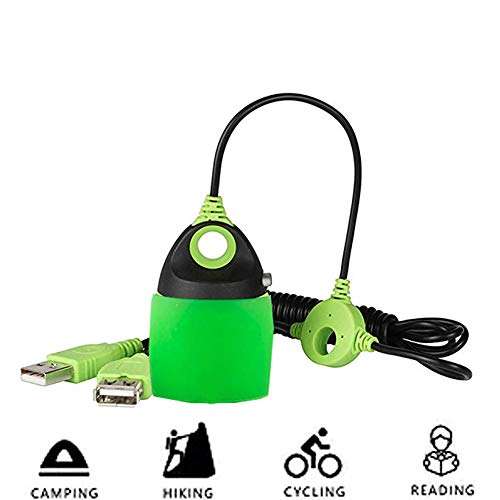 Promithi Outdoor Camping Long Cable Waterproof Portable USB Light Bulb, Green