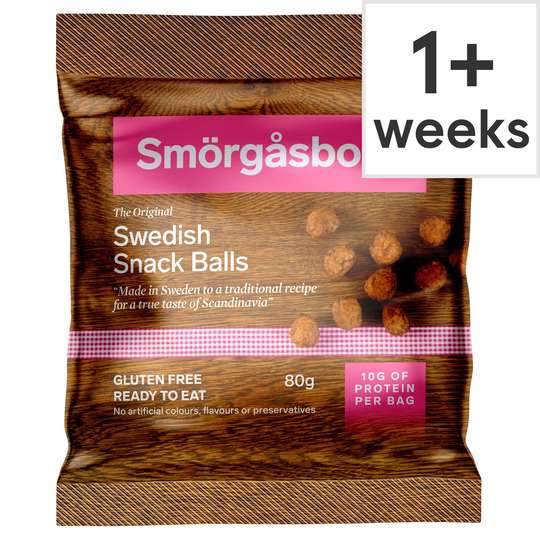 Smorgasbord Original Swedish Snack Balls 80G - £1.25 Clubcard Price @ Tesco