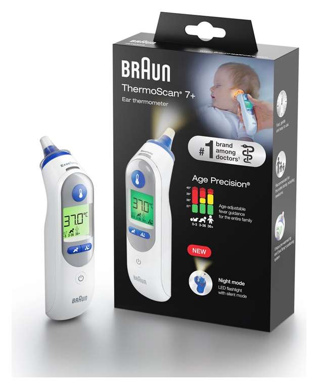 Braun IRT6525 ThermoScan 7+ Ear thermometer with night mode - £20 (free click & collect) @ Argos