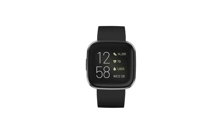 Fitbit Versa 2 Smart Watch - Carbon Alu / Black Band - £89 (£84 With Marketing Email) + Free Collection @ Argos