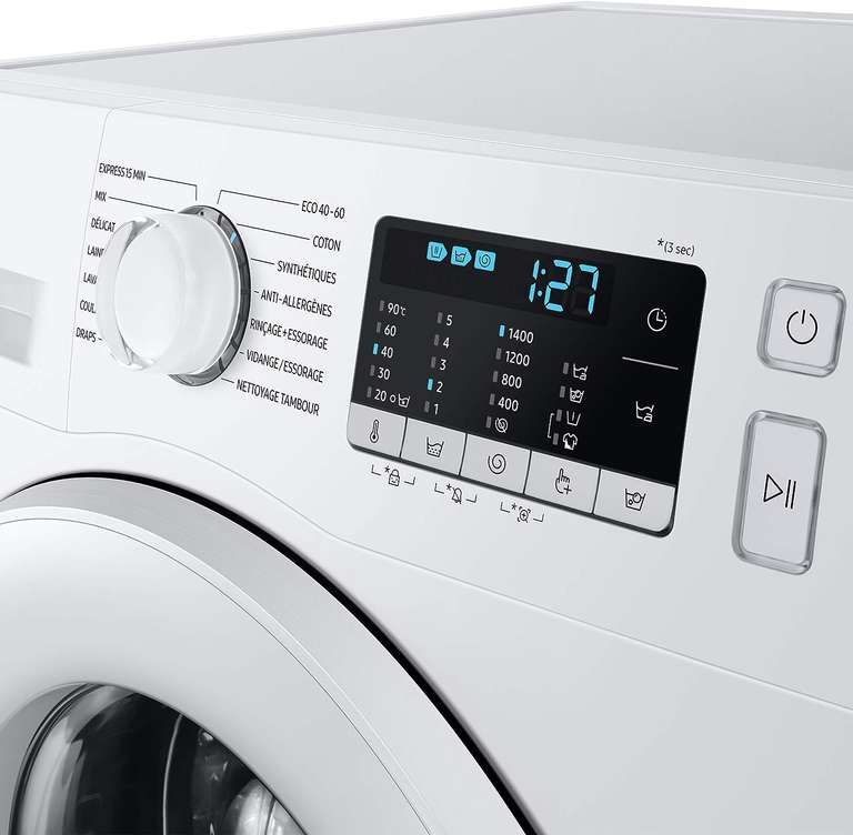 Samsung Series 5 WW70TA046TE/EU with ecobubble Freestanding Washing Machine, 7 kg 1400 rpm, White, B Rated (With Voucher)