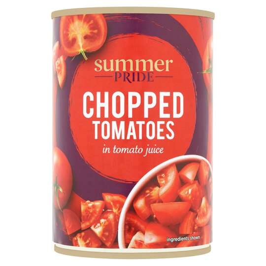 Summer Pride Chopped Tomatoes 400G - 45p Clubcard Price @ Tesco