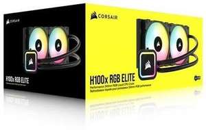 CORSAIR ICue H100x RGB Elite 240mm AIO Liquid CPU Cooler - Black Lighting: RGB W/Code @ Box (£69.79 with 20% Topcashback)