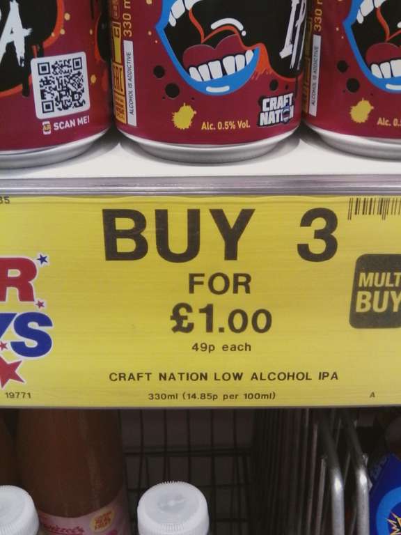 Craft Nation, Nothing comes from nothing IPA 330ml (0.5% ABV) 49p Each Or 3 for £1 @ Home Bargains Derby