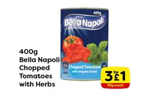 400g Bella Napoli Chopped Tomatoes with herbs | 39p or 3 for £1