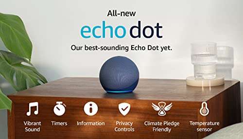 All-new Echo Dot (5th generation, 2022 release) smart speaker with Alexa £29.99 @ Amazon
