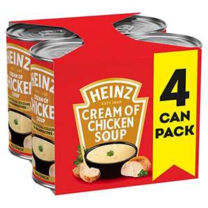 Heinz Classic Cream of Chicken Soup 4 x 400g pack - 3 for £10 (12 total) or £8.20 (68.3p a can on S&S 15% discount) @ Amazon