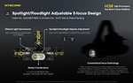 Nitecore HC68 - 2000 lumens, E-Focus, Charging Function, Includes Li-ion Battery, Black - £71.65 @ Amazon