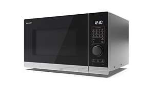SHARP YC-PG254AU-S 25 Litre 900W Silver/Black Microwave Oven with 1000W Grill Cooker £89.97 @ Amazon