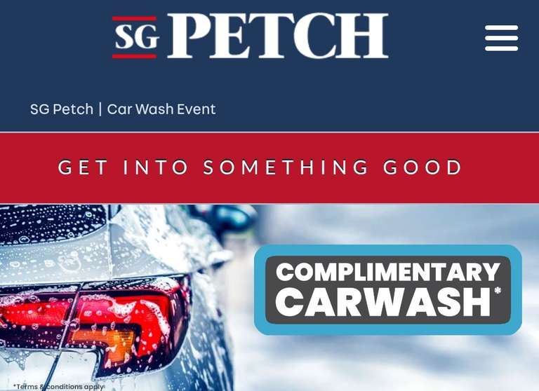 Free Car Wash @ SG Petch (Middlesbrough)