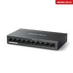 MERCUSYS 10-Port 10/100Mbps Desktop Switch with 8-Port PoE+, PoE Power Budget 65W, compatible with 802.3af/at PDs, Power management