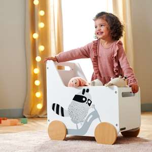Kinderkraft Racoon Childrens' Eco Friendly Baby Walker & Wooden Toy Box - £18.95 + £3.99 Delivery @ Online4baby