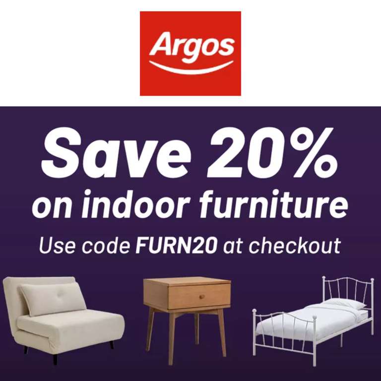 Sale - 20% Off Selected Indoor Furniture With Promo Code - @ Argos