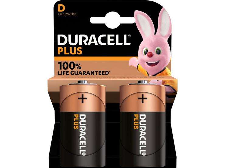 Duracell Plus 2 x D Batteries £2 free Click & Collect @ Halfords