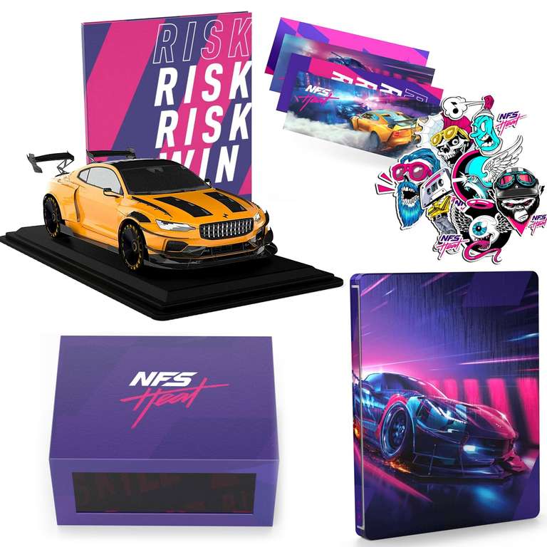 NFS Heat Collectors Edition Items (No Game) - Die-cast Hero car / Steelbook / Magnets / Stickers / Notebook - Using Code - Sold by 19ip