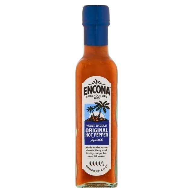 Encona West Indian Hot Pepper Sauce 220 ml (Pack of 6)