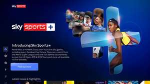 Sky Sports+ - 50% more live sport, including every game from the Championship, League One and League Two streamed live (No extra cost)