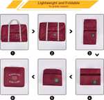 Flintronic Cabin Bag 45x31x14, Foldable Travel Duffel Bag, Black/Pink/Wine Red By flintronic-eu / FBA