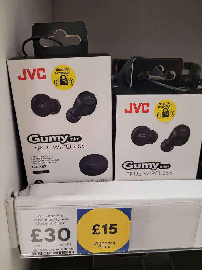 JVC True Wireless and Gumy Mini Earbuds £15 instore at Tesco Reading