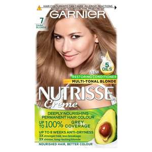 Garnier Nutrisse 7 Dark Blonde Permanent Hair Dye £4.75 @ ASDA