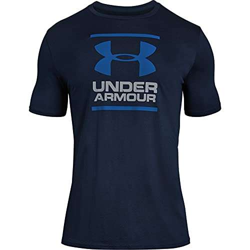 Under Armour Men UA GL Foundation Short Sleeve Tee, Super Soft Men's T Shirt for Training and Fitness (Academy, Black or White)