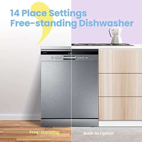 COMFEE' Freestanding Dishwasher FD1435E-X with 14 place settings