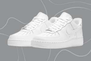 Youth Nike Airforce one Trainers black and white
