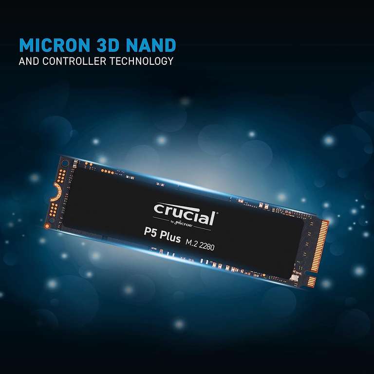 500GB - Crucial P5 Plus PCIe Gen 4 x4 NVMe SSD - 6600MB/s, 3D TLC, 1GB Dram Cache, PS5 Compatible (£20.50 delivered with eligible promo)