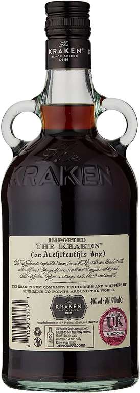 Kraken Black Spiced Rum 70 cl 40% Vol - £21 (£17.85 with 15% S&S) @ Amazon