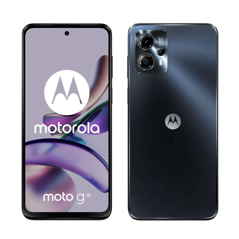 Motorola Moto g13 6.5 Inch 90 Hz HD+ Display, 50 MP Quad Pixel Camera, Dolby Atmos Stereo Speakers, 5000 mAh Battery Dual SIM Matte Charcoal