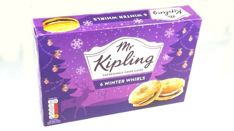 Mr Kipling Winter Whirls 6 pack (BBE January 13th) 49p at Farmfoods Grimsby