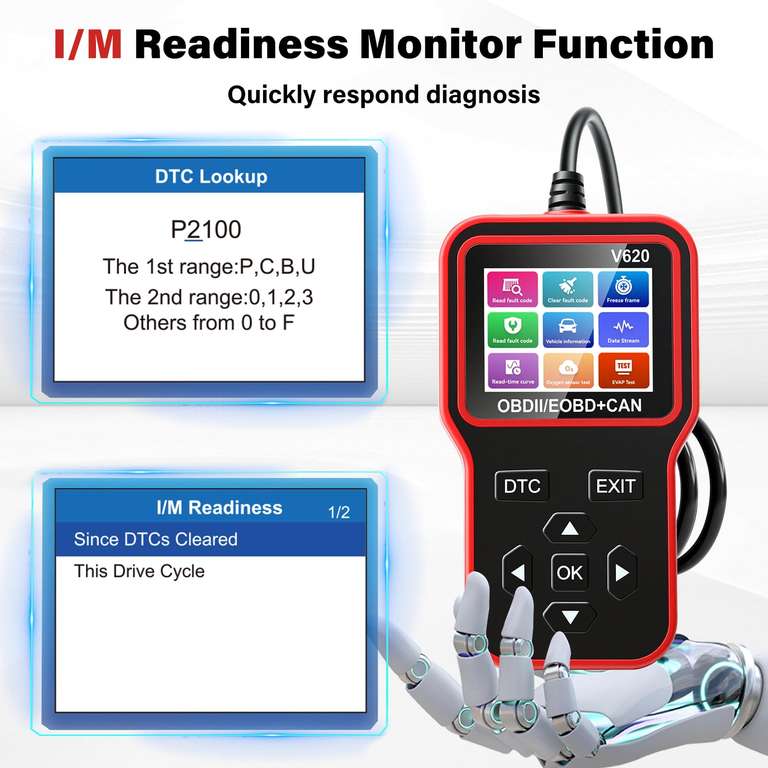 Vw Code Scanner diymore OBD2 Scanner Car Diagnostic Engine Fault Code Reader Database ...