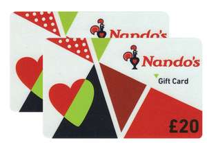 £40 Nando's Gift Cards Multipack (2 x £20) £34.99 (Members Only) at Costco