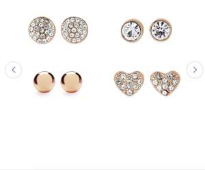 Buckley London Rose Gold Plated Stud Earrings - Set of 4( Free Click & Collect at Limited Locations) @ Argos