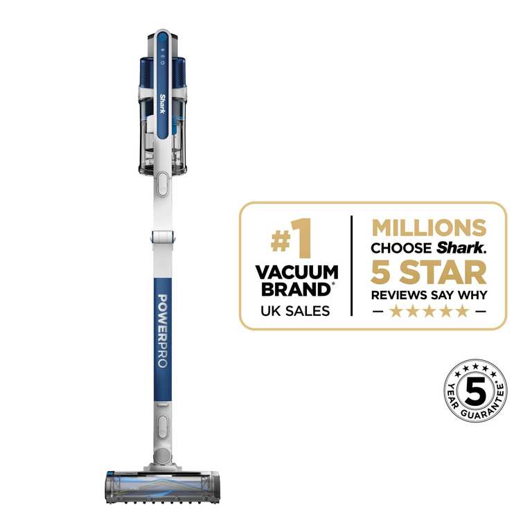 Shark PowerPro Cordless Stick Vacuum Cleaner, Navy Metallic, IZ380UK