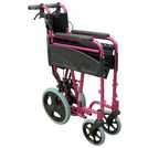 Aidapt Deluxe Transport Aluminium Pink Wheelchair - £136.50 Click & Collect @ Argos