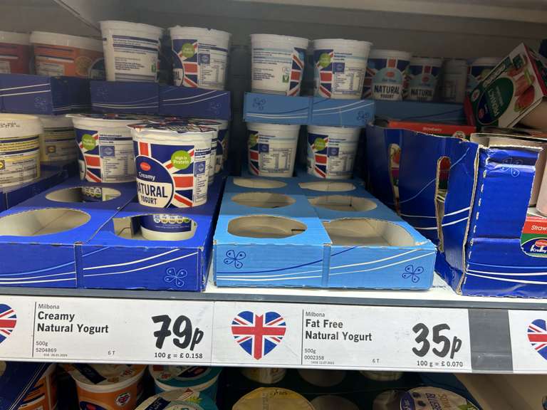 Milbona Fat Free Natural Yogurt 500g - In Store At Chelmsford