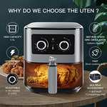 Uten 5.5L (knob) Air Fryers Home Use 1700W with Rapid Air Technology for Healthy Oil Free & Low-Fat Cooking, Baking and Grilling with Recipe