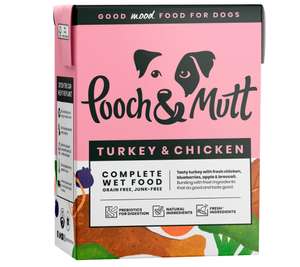 Pooch and Mutt dog food varios flavours e.g Turkey & Chicken 375g - Instore Wellington