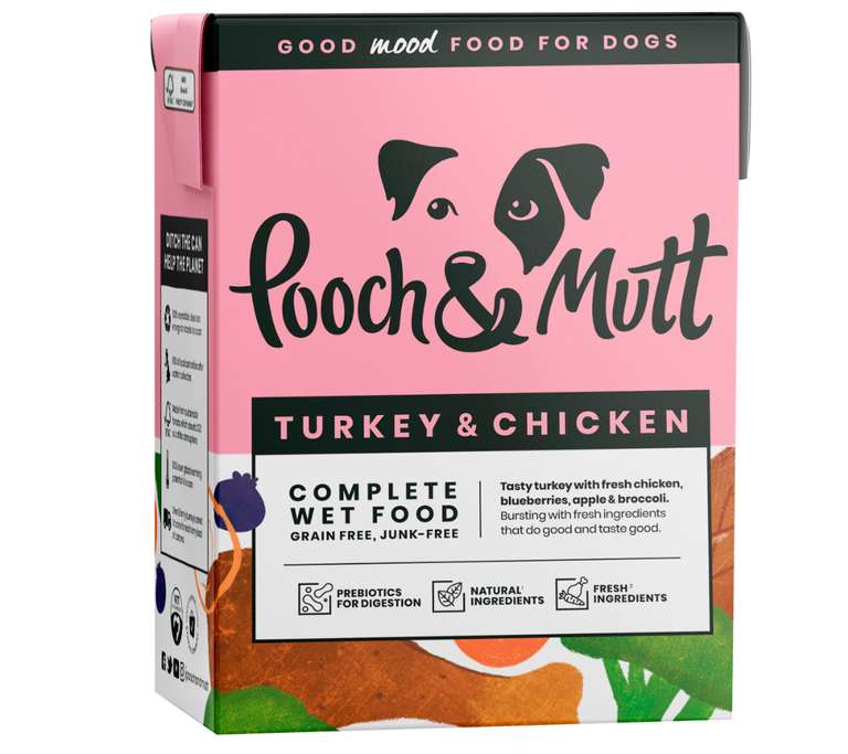 Pooch and Mutt dog food varios flavours e.g Turkey & Chicken 375g - Instore Wellington
