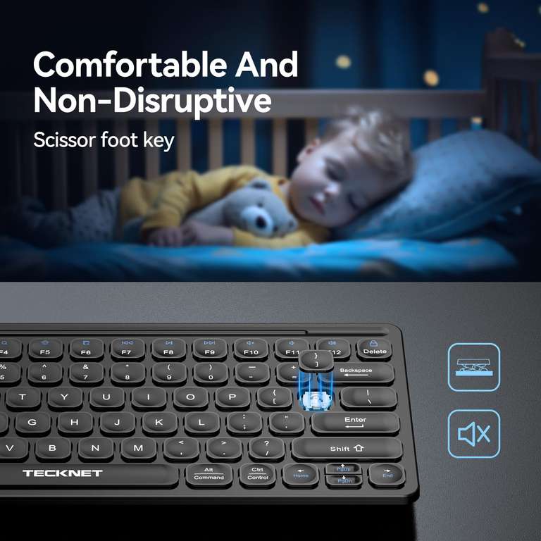TECKNET Mini Wireless Keyboard 2.4G Compact UK Layout £12.33 TerraGrow ...