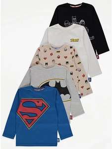 DC Comics Justice League Jersey Tops 5 Pack (4-5 Yrs) - £7 - Free Click & Collect @ George (Asda)