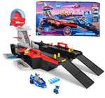 Paw Patrol: The Mighty Movie Aircraft Carrier HQ, with Chase Action Figure and Mighty Pups Cruiser